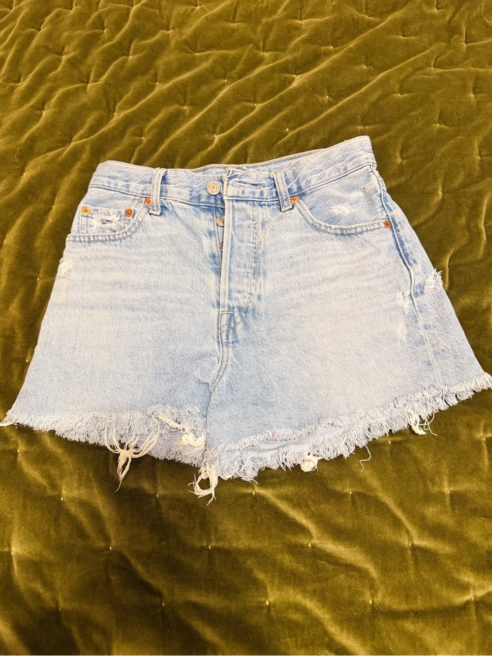 Levi’s 501 Cut Off Denim Shorts Light Wash